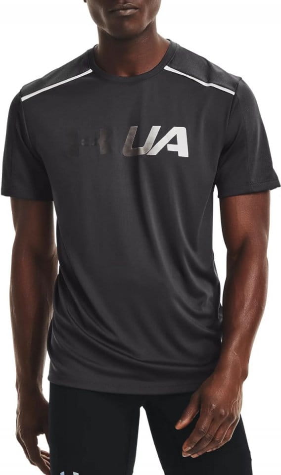 Magliette Under Armour UA RUN Graphic Print Fill SS-GRY