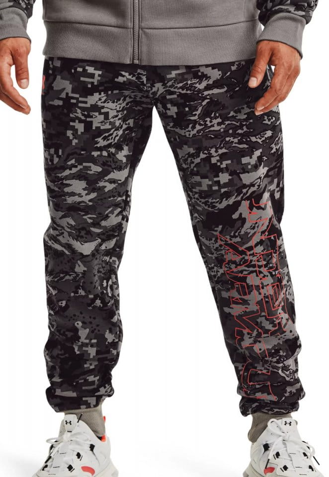 Pantaloni Under Armour UA RIVAL FLC CAMO SCRIPT JGR-GRY