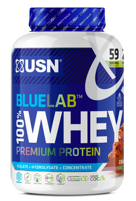 Polveri proteiche USN BlueLab 100% Whey Premium Protein chocolate 2kg