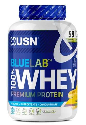 Polveri proteiche USN BlueLab 100% Whey Premium Protein banana 2kg