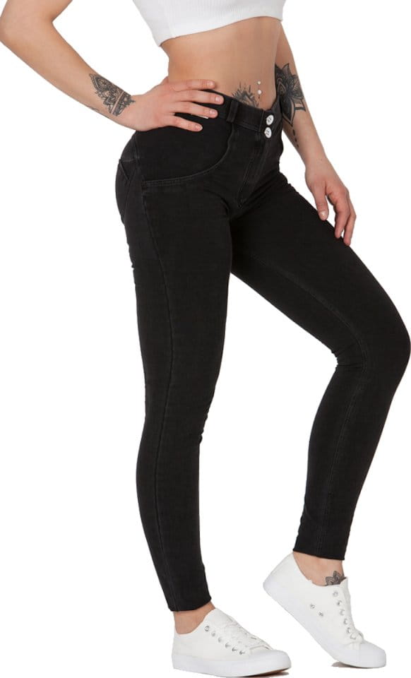 Pantaloni Boost Jeans Mid Waist Black
