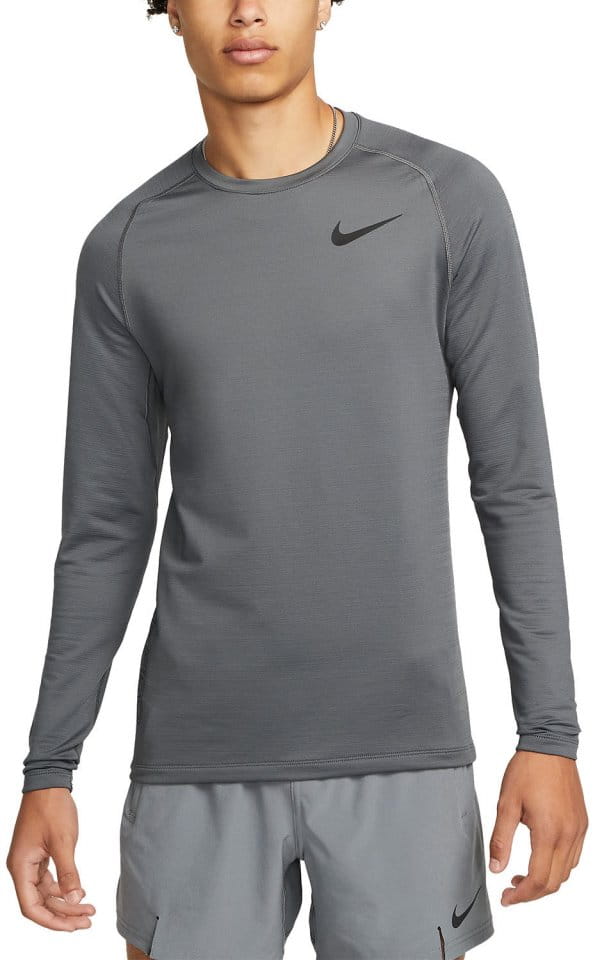 Magliette a maniche lunghe Nike Pro Warm Sweatshirt Grau Schwarz F068
